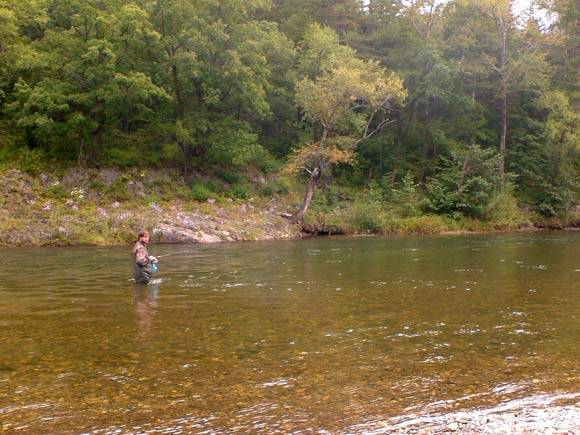 Рыбалка на реке.