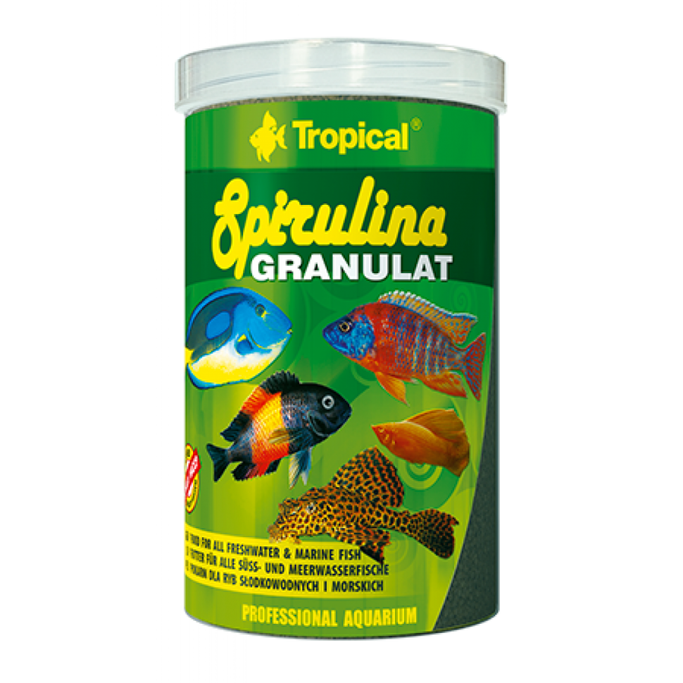 Tropical Spirulina granules. Корм для рыб. Корм для рыбок аквариумных. Растительный корм для рыб.