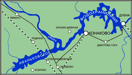 Карта глубин реки сестра московская область