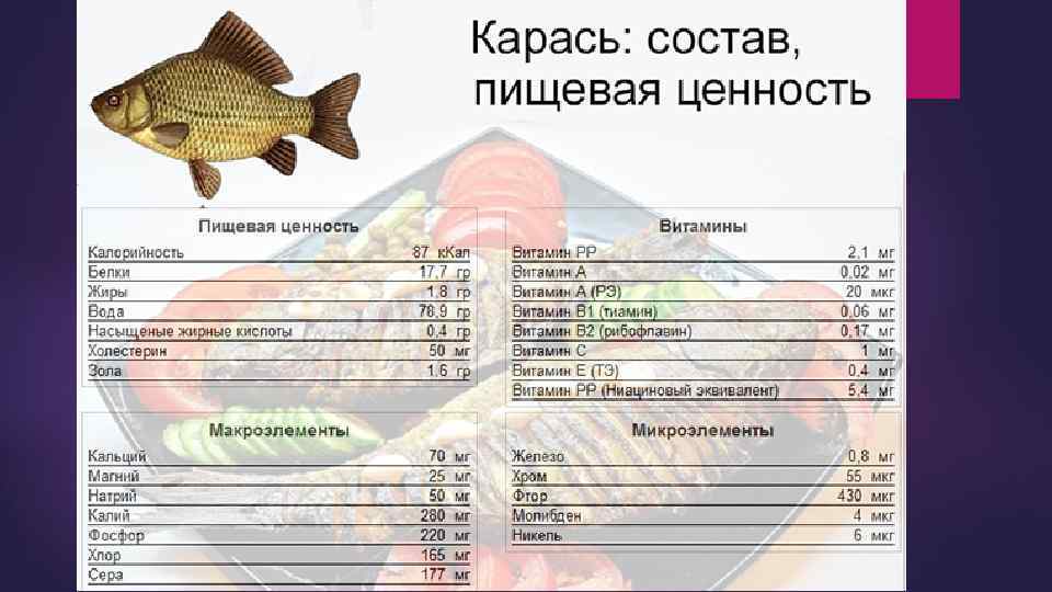Рыба сазан: польза и вред для организма человека, калорийность на 100 грамм