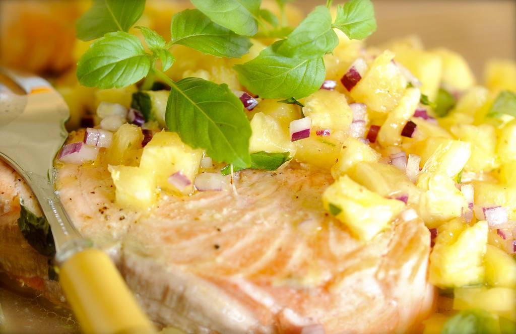 Рыба по-гречески с ананасом — пошаговый рецепт с фото