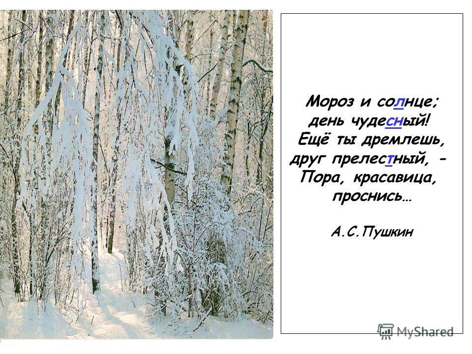 Александр пушкин — зимнее утро (мороз и солнце; день чудесный): стих