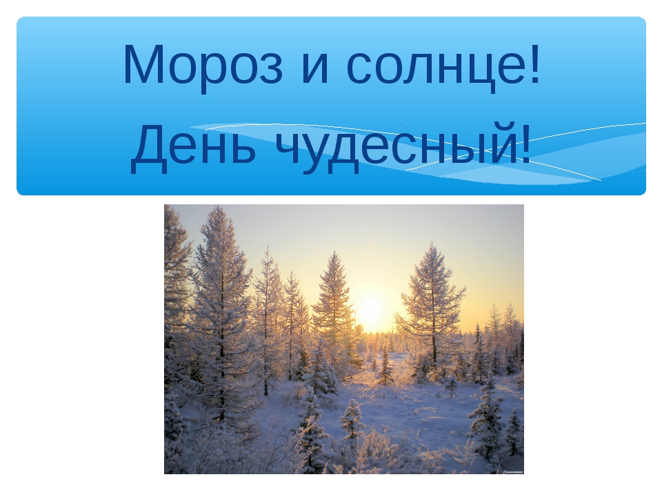 Пушкин - зимнее утро (мороз и солнце; день чудесный): читать стих, текст стихотворения - рустих