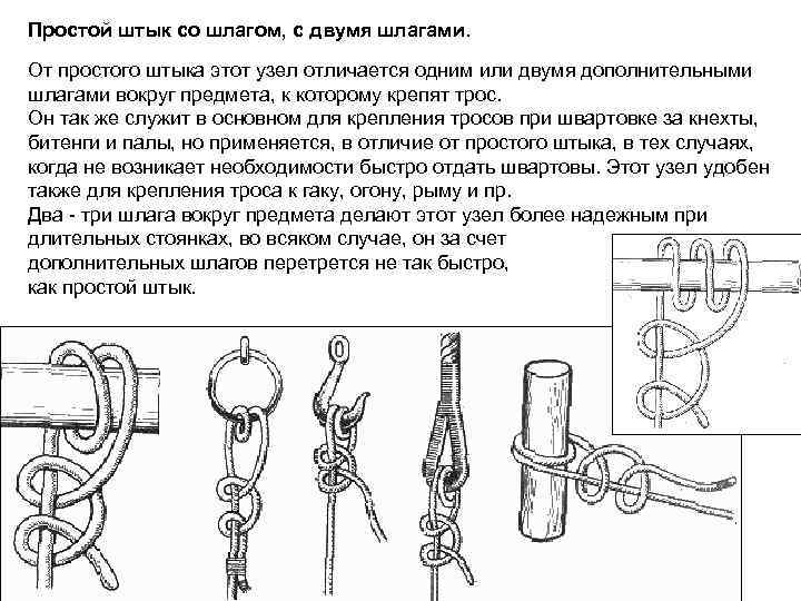 Узел штык схема вязания. узел штык, его варианты и способы вязания. iii. узлы для связывания двух тросов